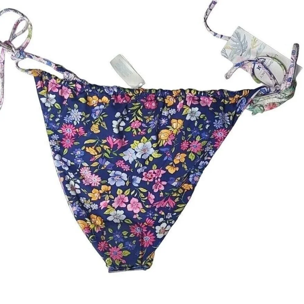LoveShackFancy Bikini Bottom XL Sunny Meadow Cheeky Tie Side Cheeky Reversible